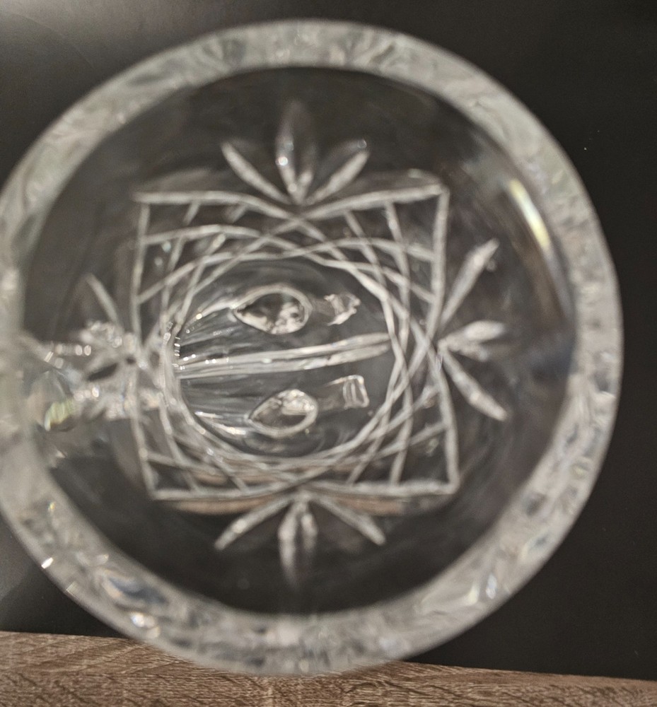 Crystal Cornucopia Heavy Vase