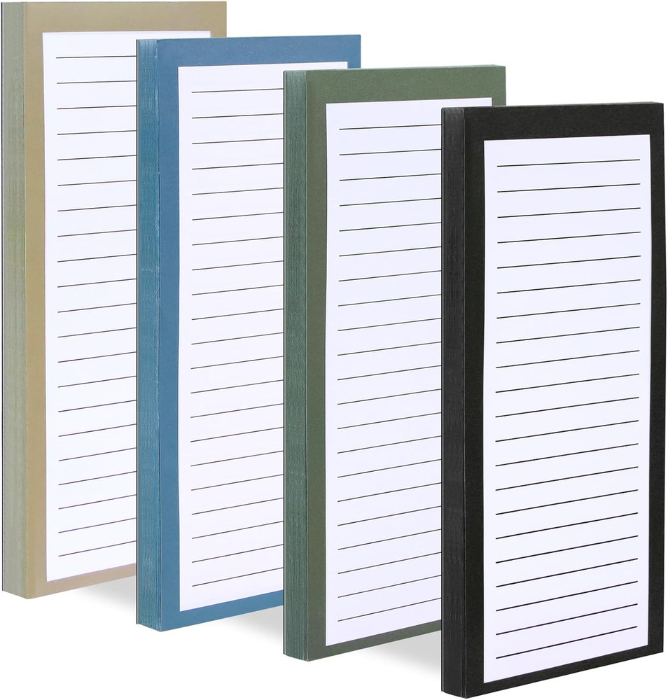 4 Pack Magnetic Notepads for Refrigerator, Notepad Grocery List Large Magnet ...