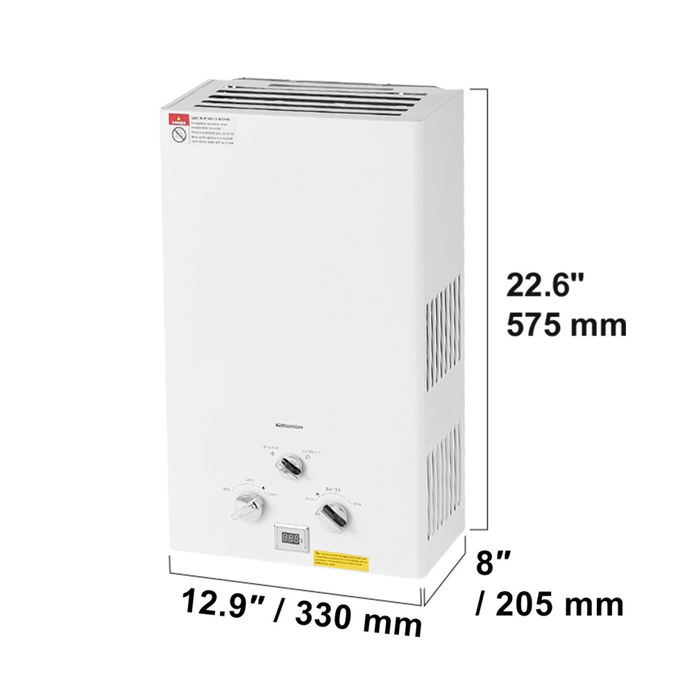 Uimoso Portable 2.64GPM 10L Propane Tankless Water Heater Instant RV Camping