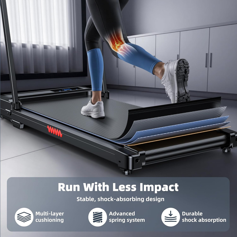 Walking Pad Treadmill for Home - Folding Treadmills with Handle Bar Portable Com