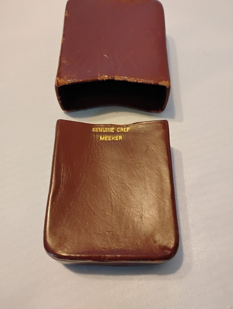 Vintage Meeker Calf Leather Covered Cigarette Case