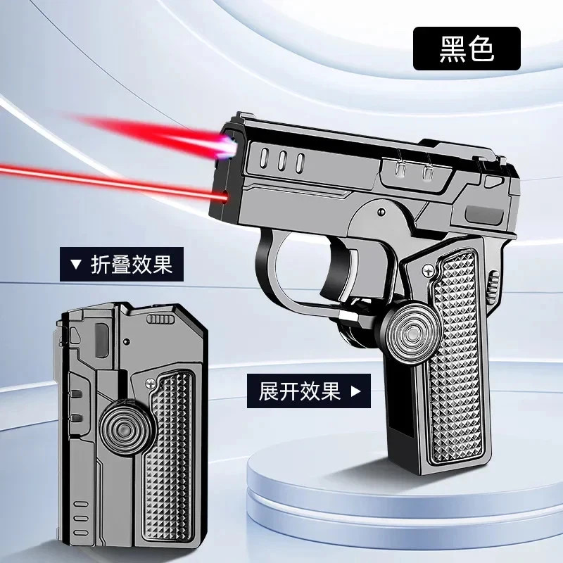 New Multifunction Folding Gyro Lighter – Gun Shaped Decompression Spinner