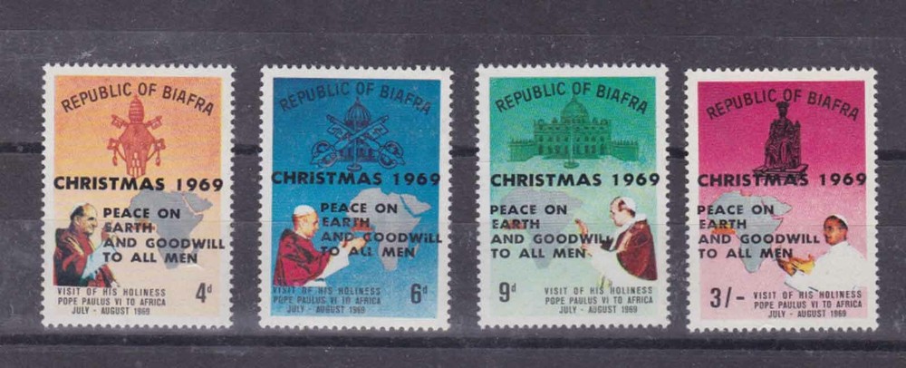 (biofra)1970 opt "CHRISTMAS..." MNH,set     t1886