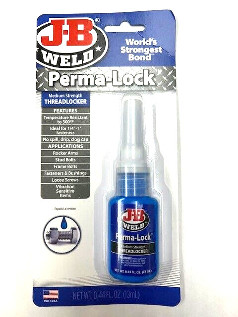 JB WELD MEDIUM STRENGTH BLUE THREADLOCKER PERMA-LOCK .44 OZ 24213