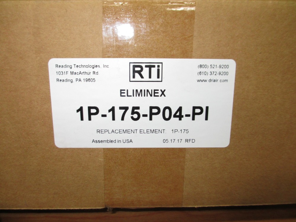 RTi 1P-175-P04-PI Compressed Air Filter Separator Reading Technologies Eliminex