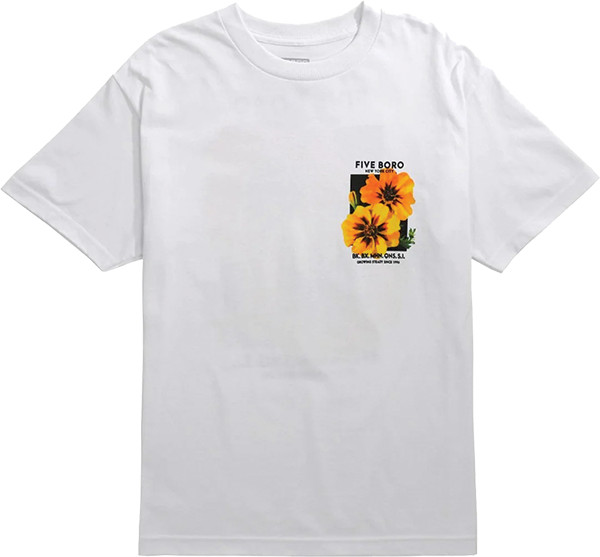 5boro Yellow Flower T-Shirt - Size: MEDIUM White