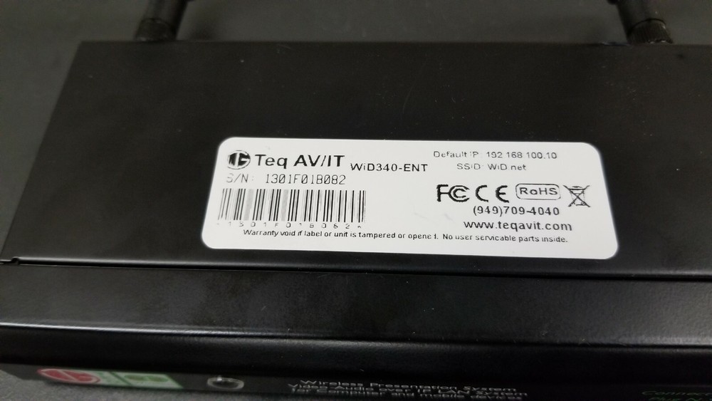 Teq AVIT WID340-ENT Wireless Device Presentation System