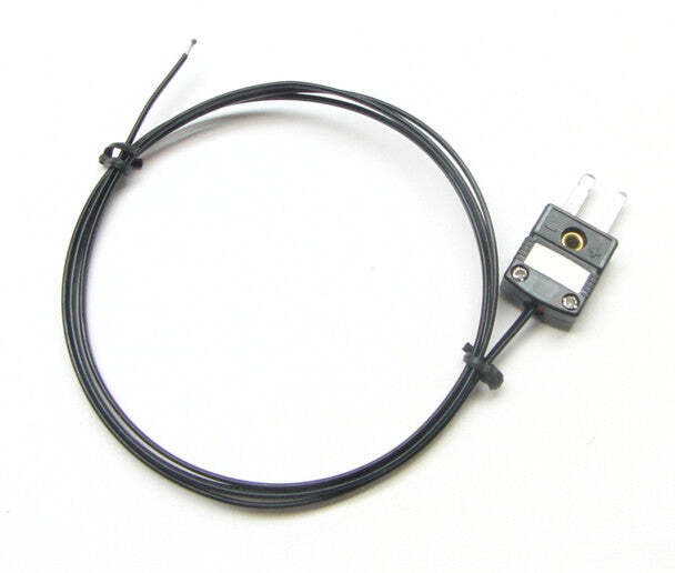 Thermocouple Probe, Type J, PFA Insulation, 6ft, Mini Male