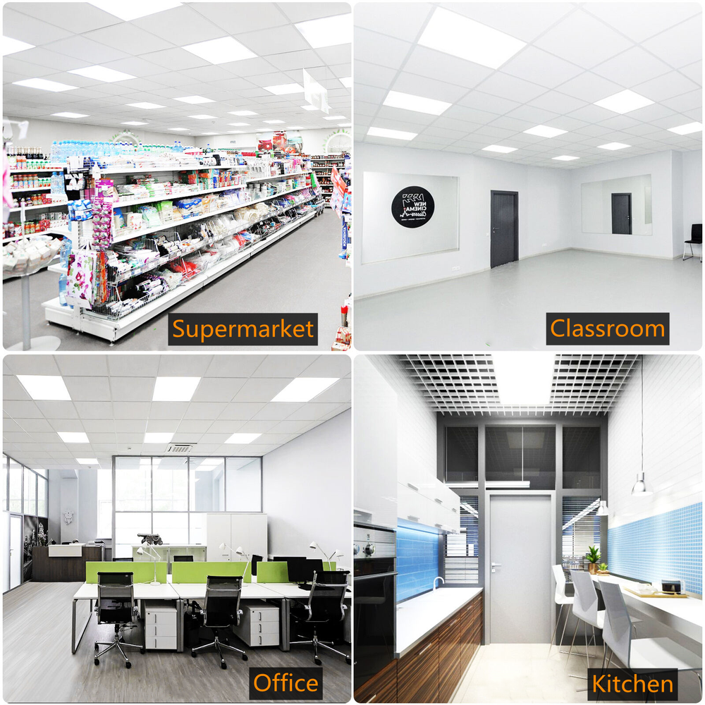 2Pack 2x4 LED Flat Panel Light 7800LM 5000K Dimmable Drop Ceiling Recessed Light