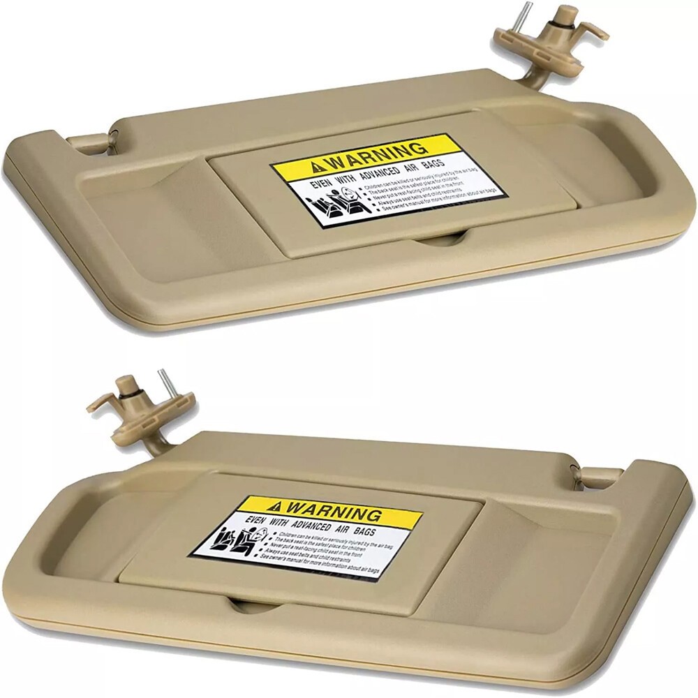 2Pack Beige Sun Visor For 2006-2011 Honda Civic Visors Left & Right Visor Kits