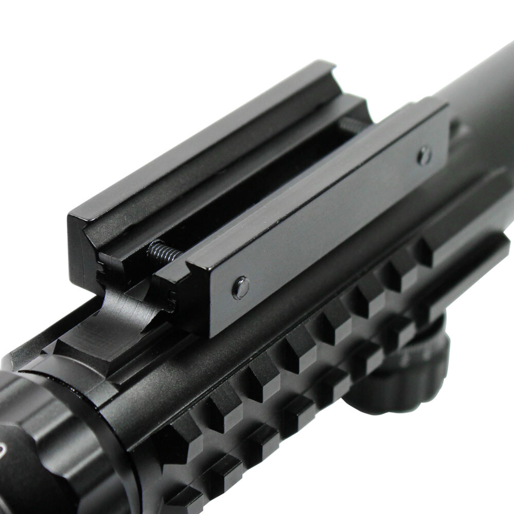 3-9X40 illuminated Rifle Scope + Red Laser Sight + Dot Sight with Rail Riser