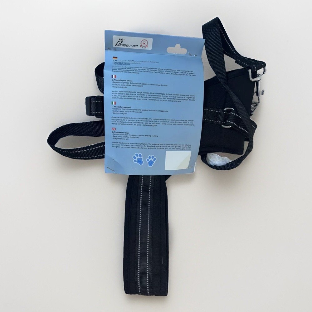 Easy Walk No-Pull Dog Harness Pioneer Pet-Large, Black/Gray