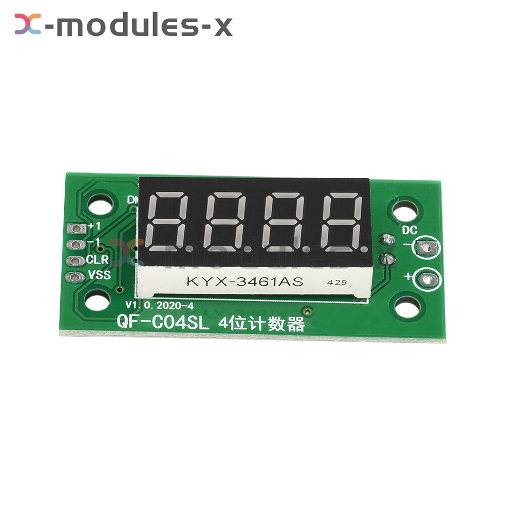 0.36" 4-Bit Digital Counter Module DC 4V-25V Low-Level Switching Counter Module