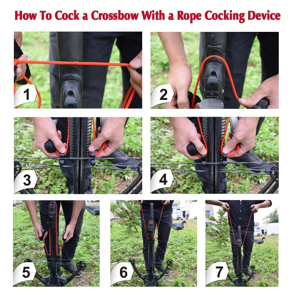 Crossbow Cocking Rope Device String Puller Aid Tool