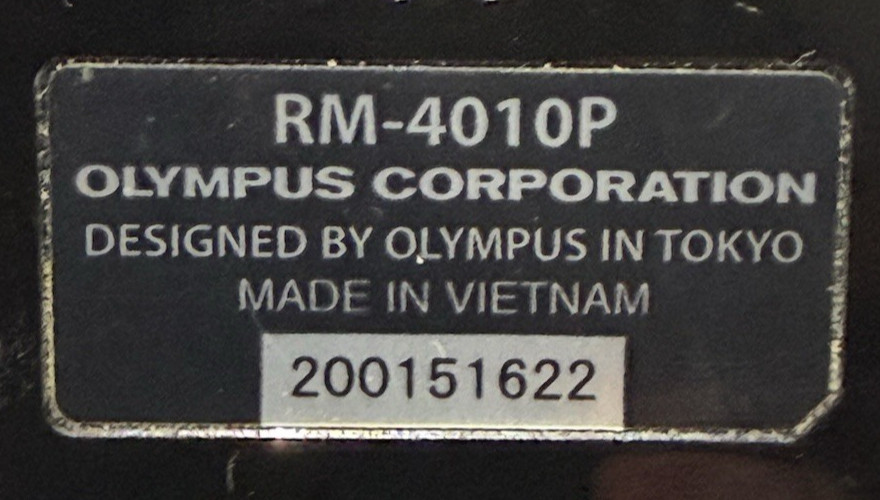 OLYMPUS RM-4010P PUSH BUTTON DICTATION MICROPHONE