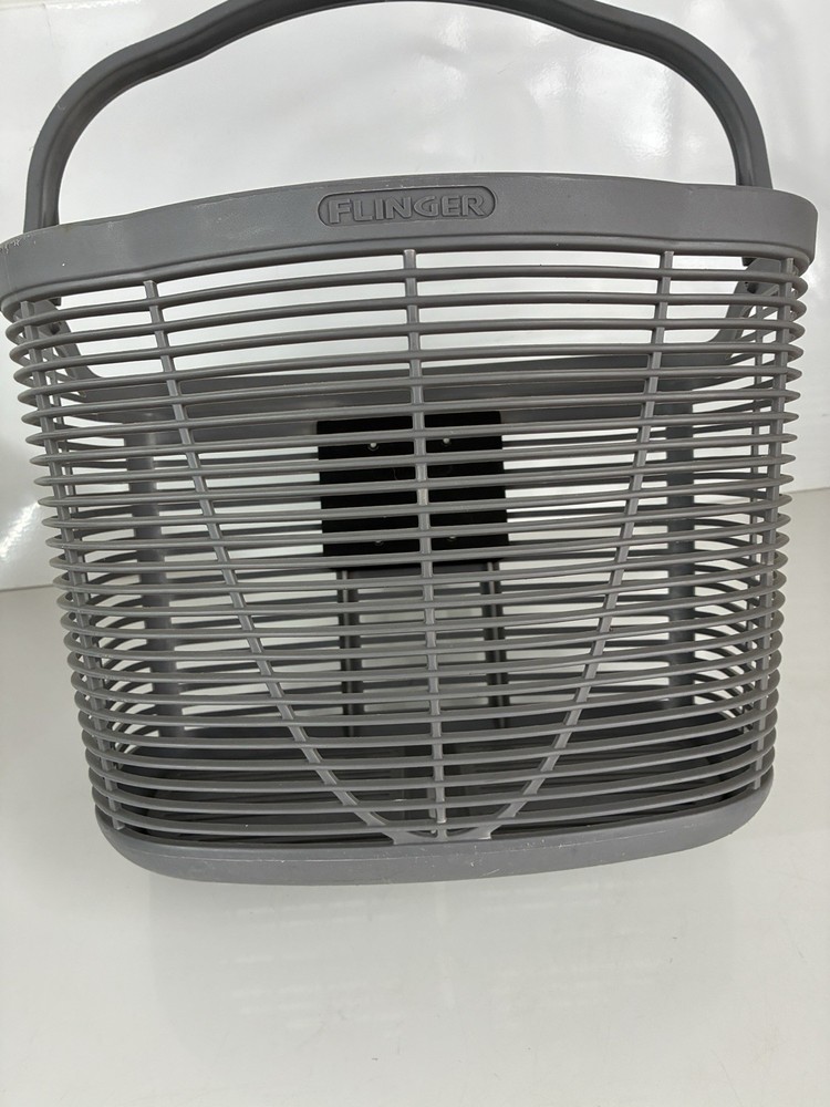 Flinger Grey Bike Basket With quick release adjustable mount system