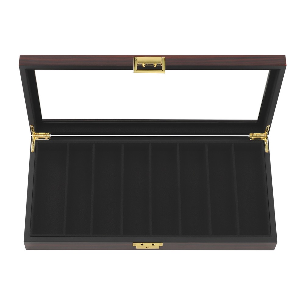 Knife Storage Box Vintage Knife Display Case Tabletop Organizer 8 Compartment