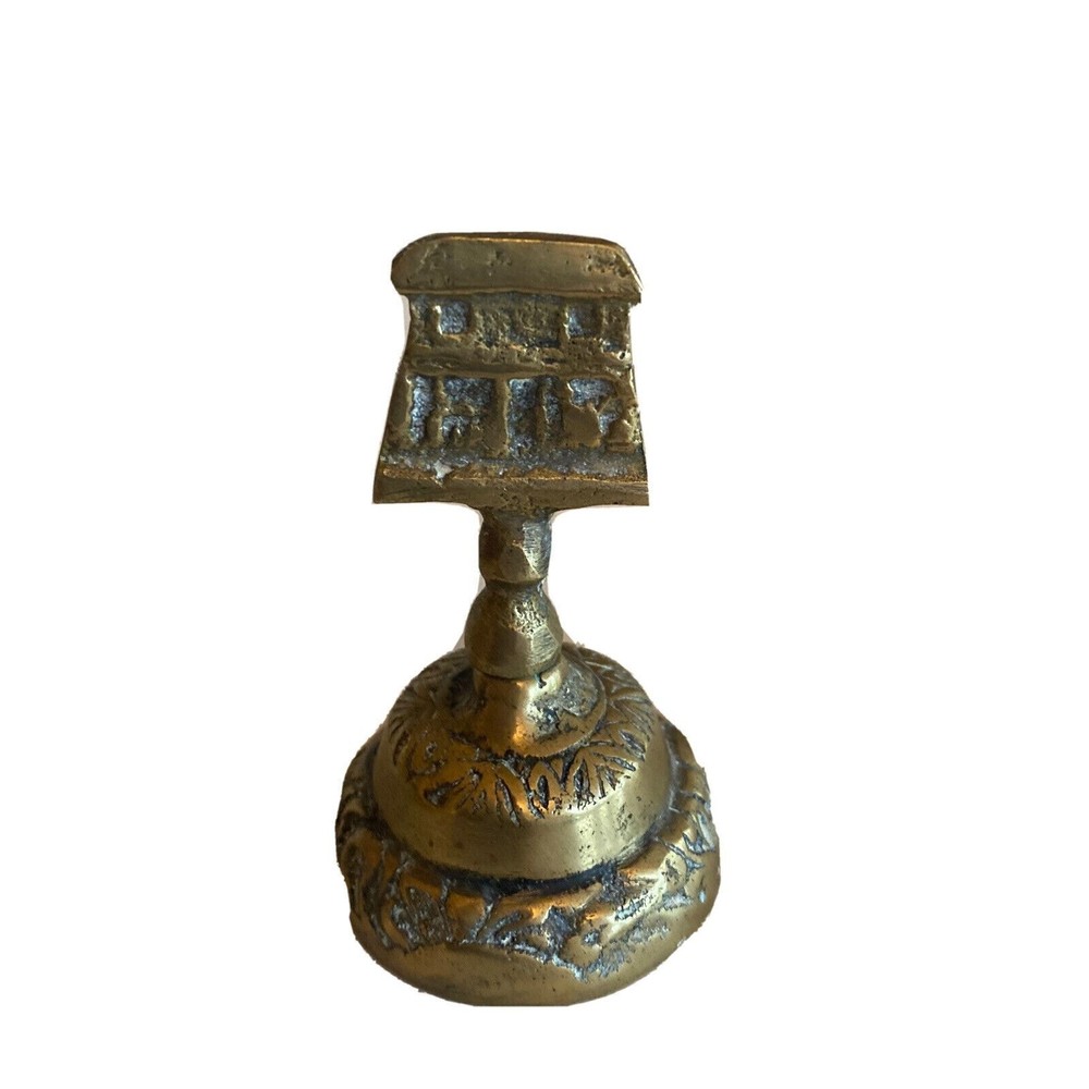Small Handheld Heavy Brass Bell Flat Handle With Clapper