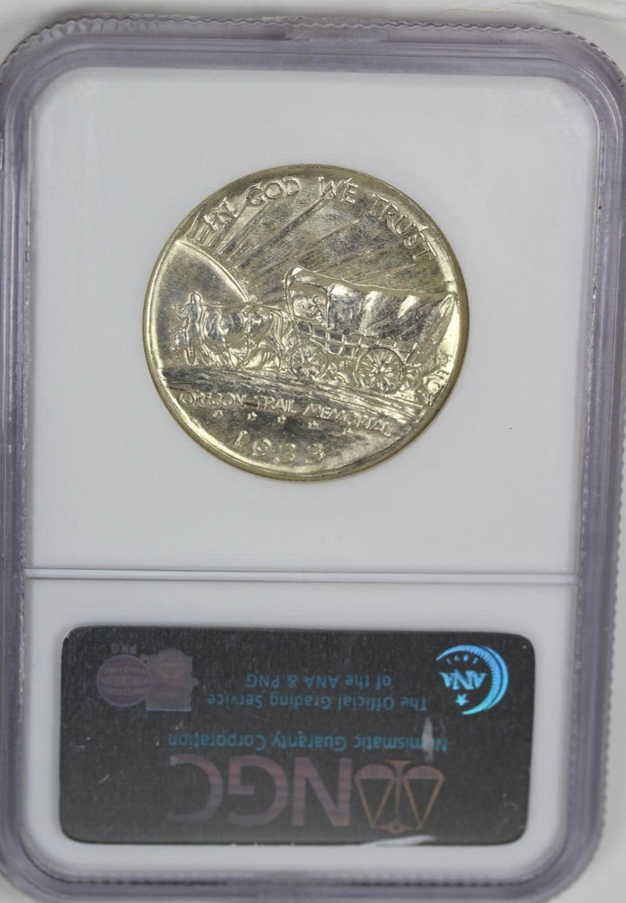 1933-D Oregon Trial Commemorative Half Dollar : NGC MS65