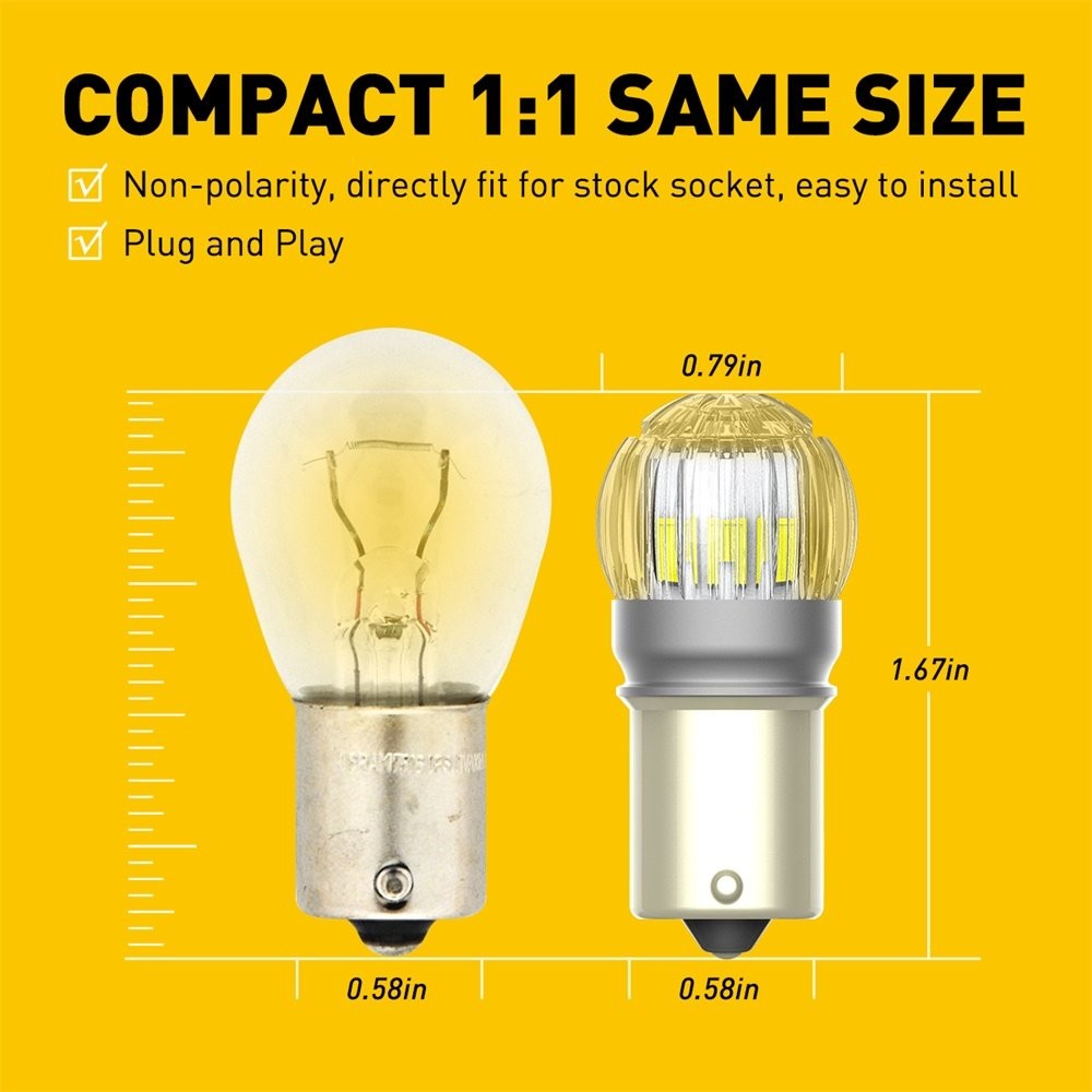 Bright White LED Turn 1156 Signal Bulbs Light Backup Lamp Reverse Canbus 2/10x