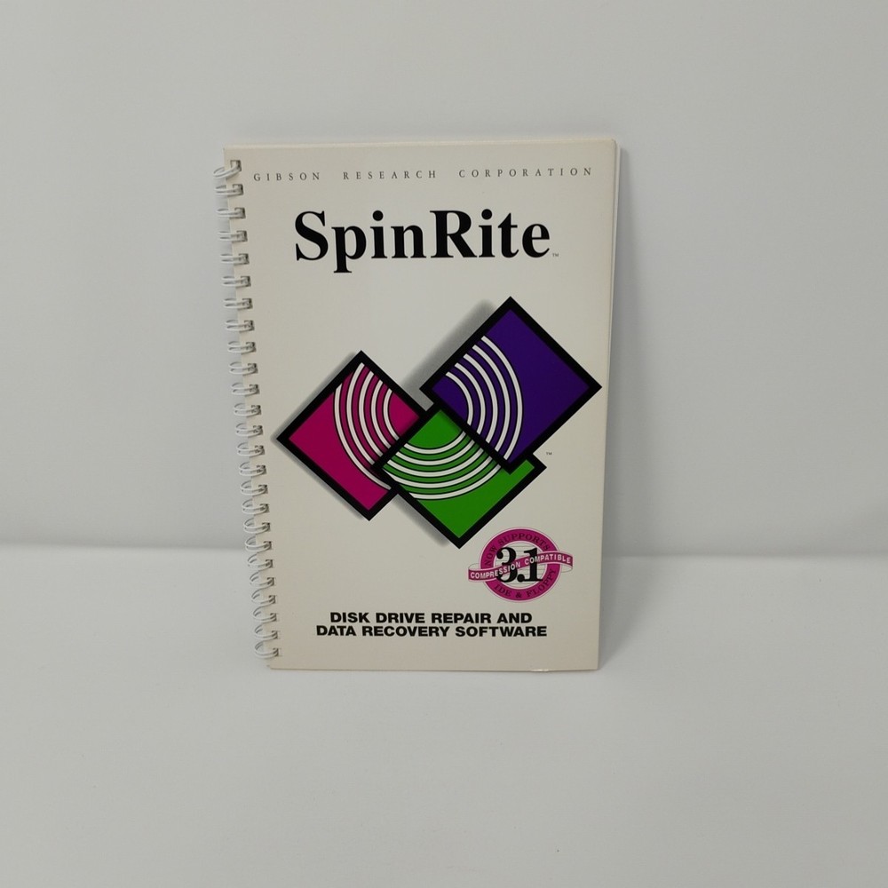 SpinRite 3.1 Disk Drive Data Recovery Software 3.5" 5.25" Floppy Disks + Manual