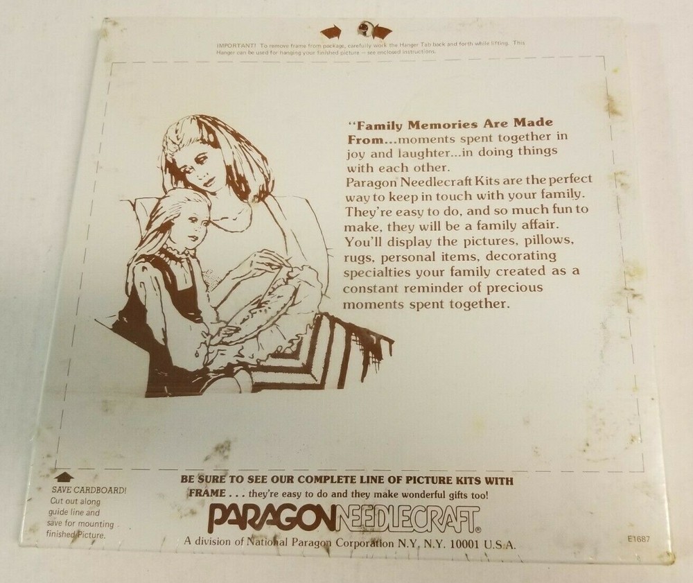 Paragon Needlecraft THE GENERAL STORE Needlework Kit Includes Frame 0423 NOS