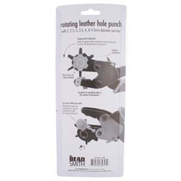 Rotating Leather Hole Punch - 6 hole sizes.
