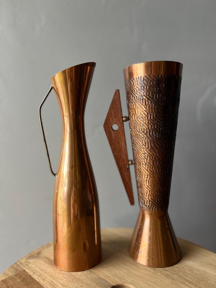 German Copper Pitchers/Vases
