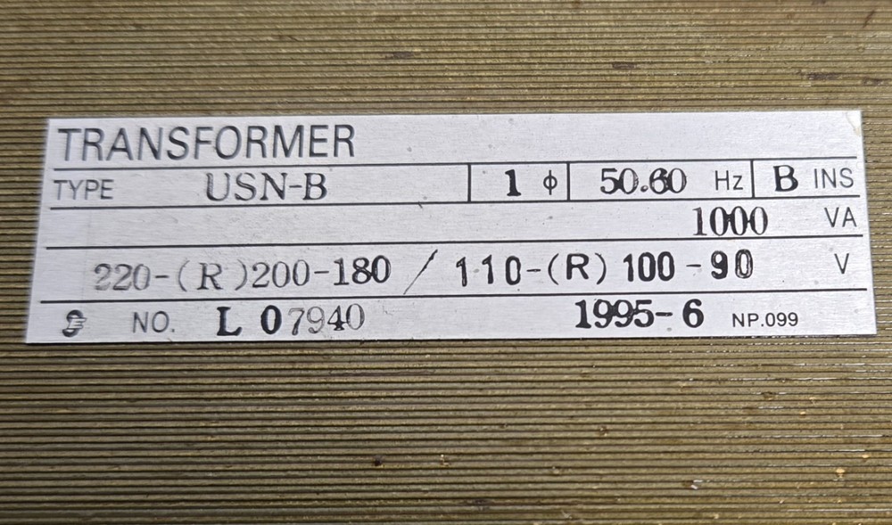 TRANSFORMER TYPE USN-B.
