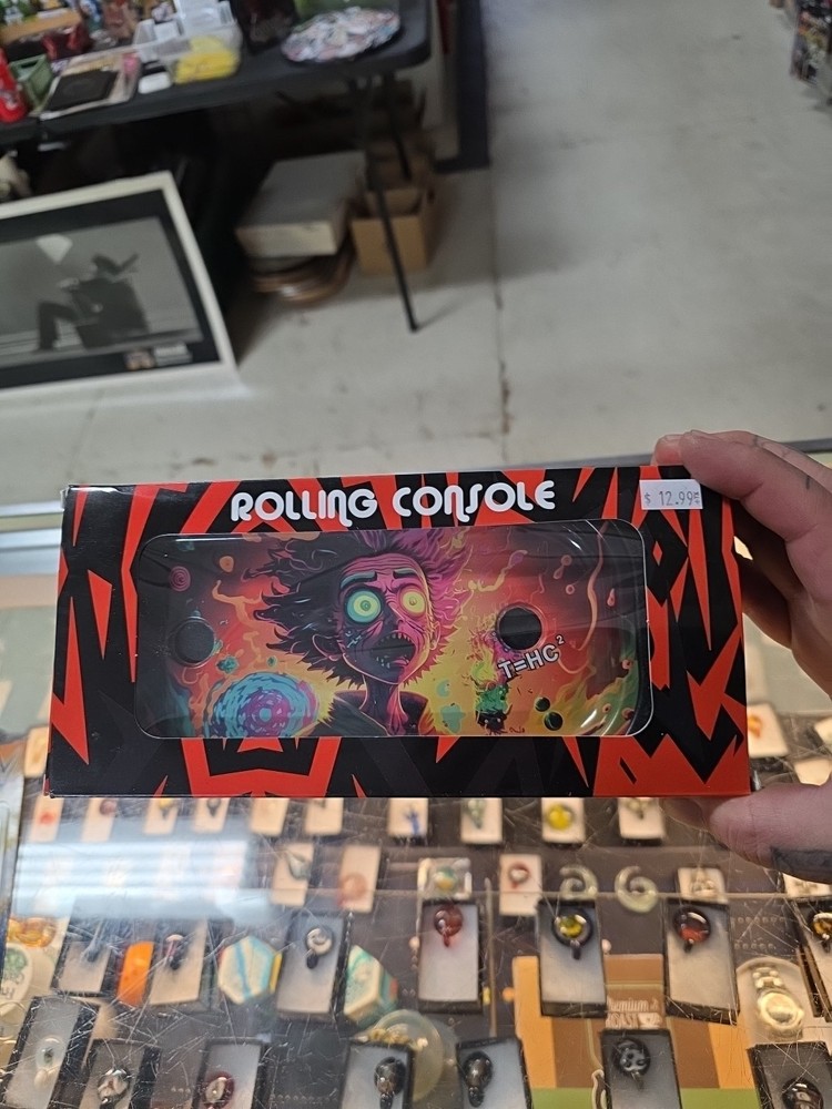 Foldable Stand Rolling Tray Console - Trippin Trip With Accessorys