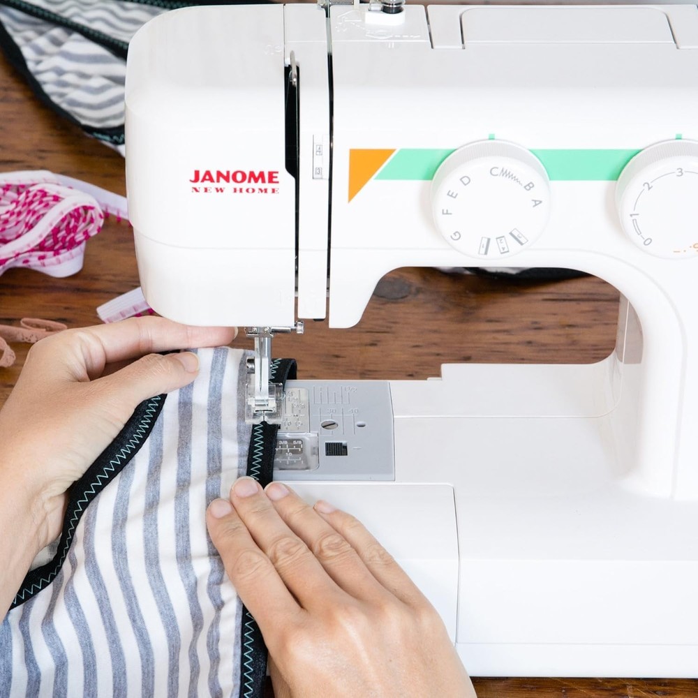Elegant MOD-15 Sewing Machine with Adjustable Stitch Length & Top Loading Bobbin