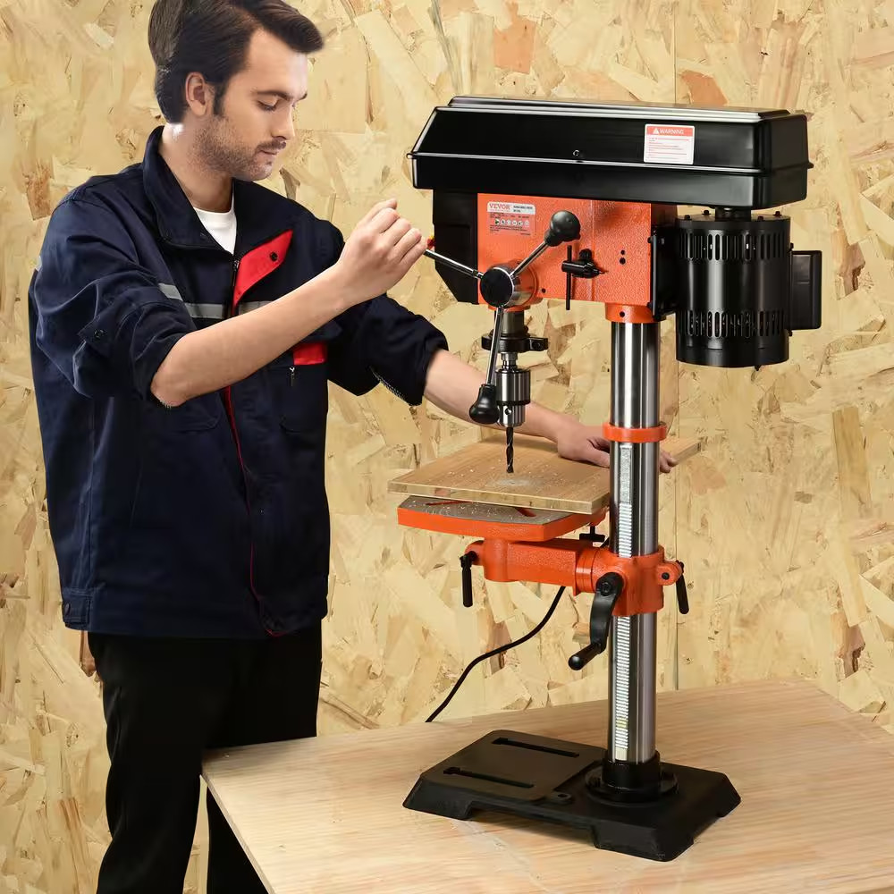 12 In. Benchtop Drill Press 5 Amp Variable Speed Cast Iron Bench Drill Press 12
