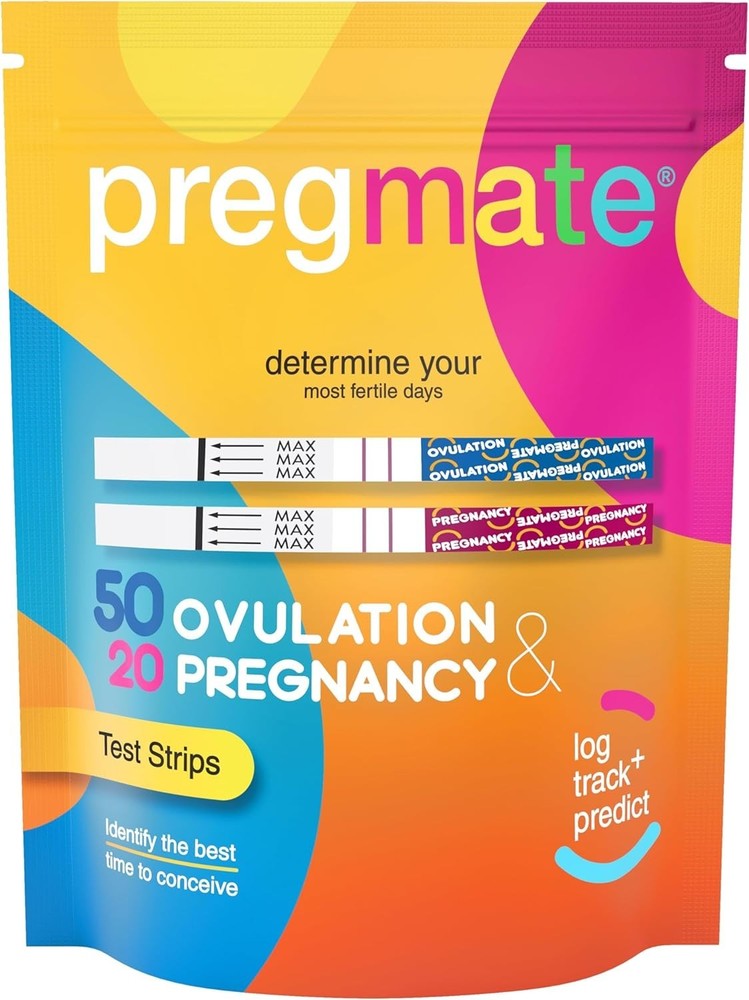Fertility Predictor: 50 Ovulation & 20 Pregnancy Strips - High Sensitivity
