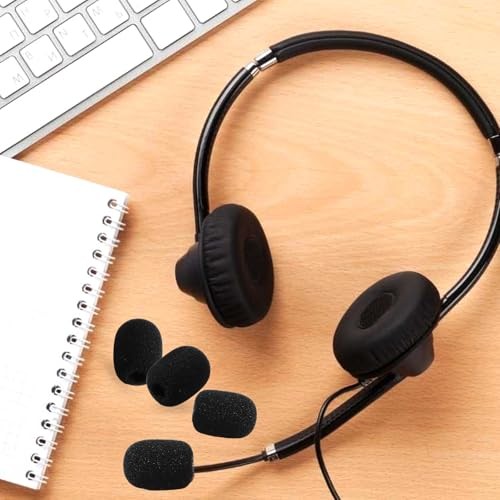 50 Pack Mini Foam Microphone Windscreen - High Density Headset Microphone