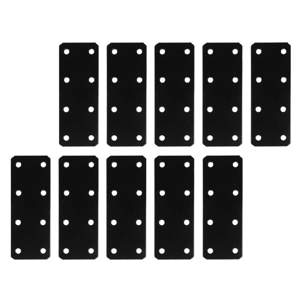 10 Pcs Straight Corner Brace Iron Sheets Flat Bracket Joining Plate Connector