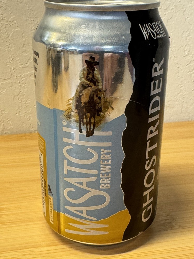 Wasatch Ghostrider IPA - Empty Beer Can - Bottom Opened - Utah