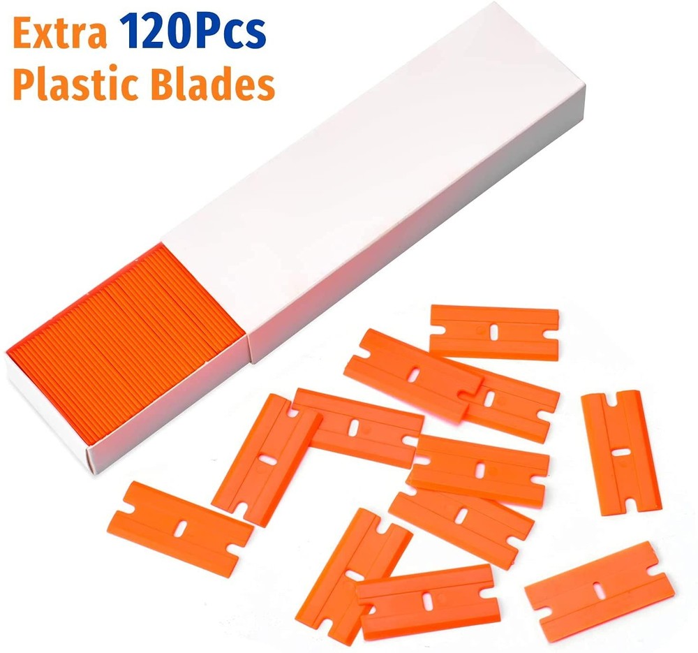 Plastic Razor Blade Scraper, Scraper Tool with 20 PCS Blades...