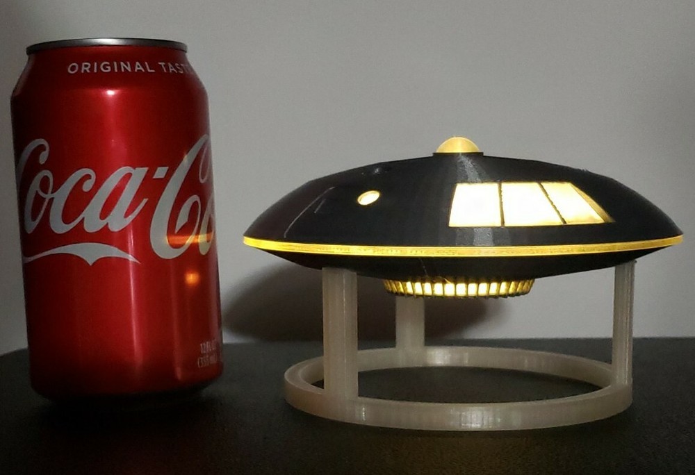 Jupiter 2 in Flight [from Lost in Space] - Medium - with stand and lights