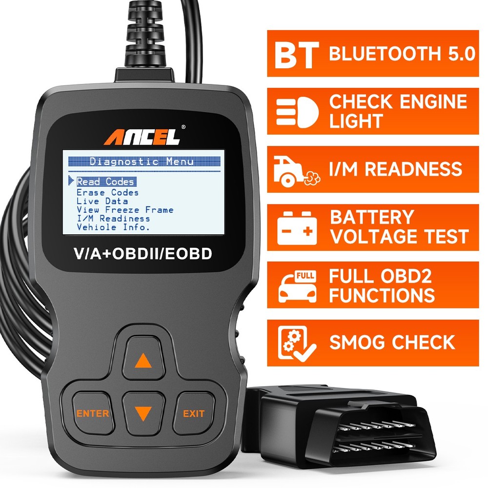 ANCEL AD310 BT OBD2 Scanner Bluetooth for iOS Android Diagnostic I/M Readnes