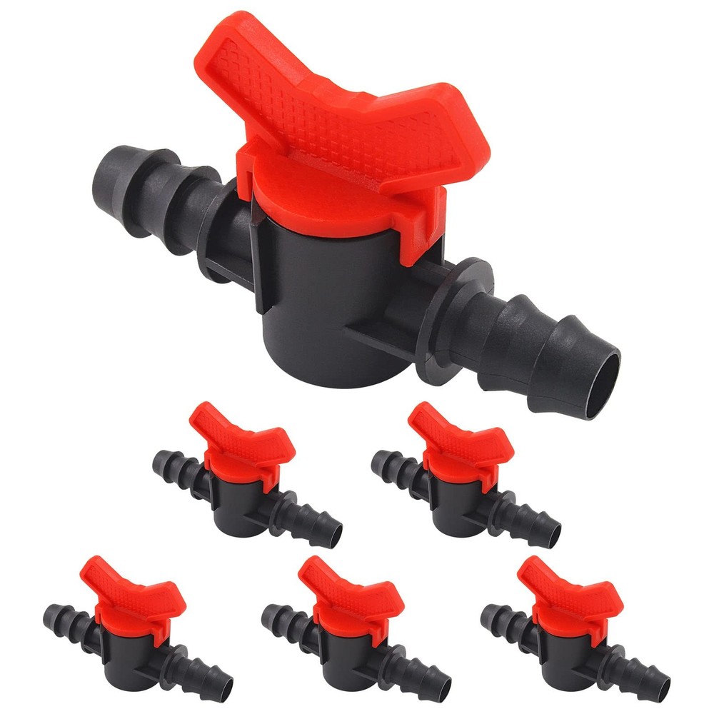 Moicstiy 6Pcs 1/2 Inch Drip Irrigation Switch Valve 16mm Ball
