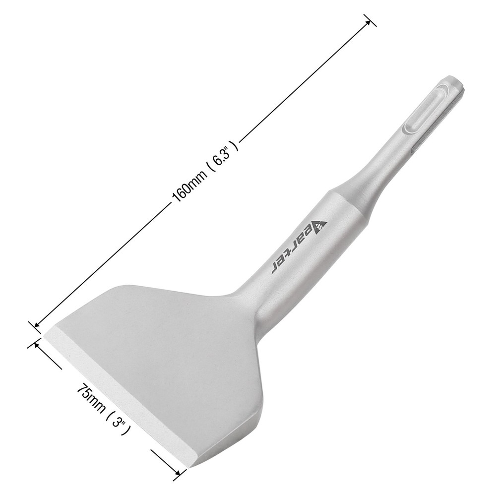 Vearter SDS Plus Floor Scraper 6.3"x3" Cranked Wide Chisel for Hammer Drill