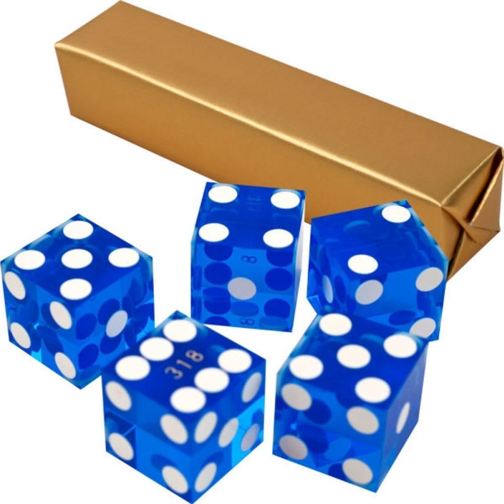 Dice Set - 19MM A Grade Serialized Casino Dice with Sharp Edges - Game Night ...