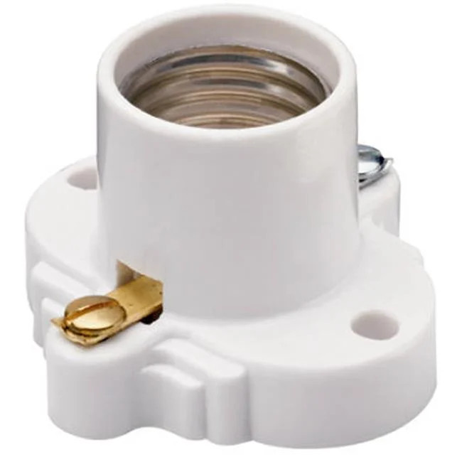 Pass & Seymour S752WCC10 660W 250V Medium Base Cleat Socket- White