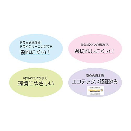 Kiyohara Sankokko Basic Button Navy SUN10-126