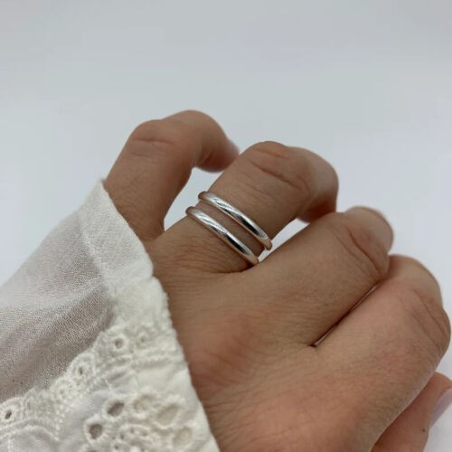 Solid 925 Sterling Silver Band & Statement Ring Handmade Ring All size R-7