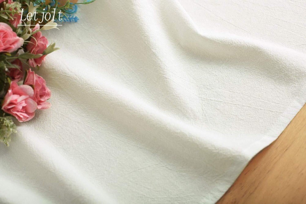 White Table Runner Rustic Table Runner 12x108 Inches Cotton Table Runner Plai...