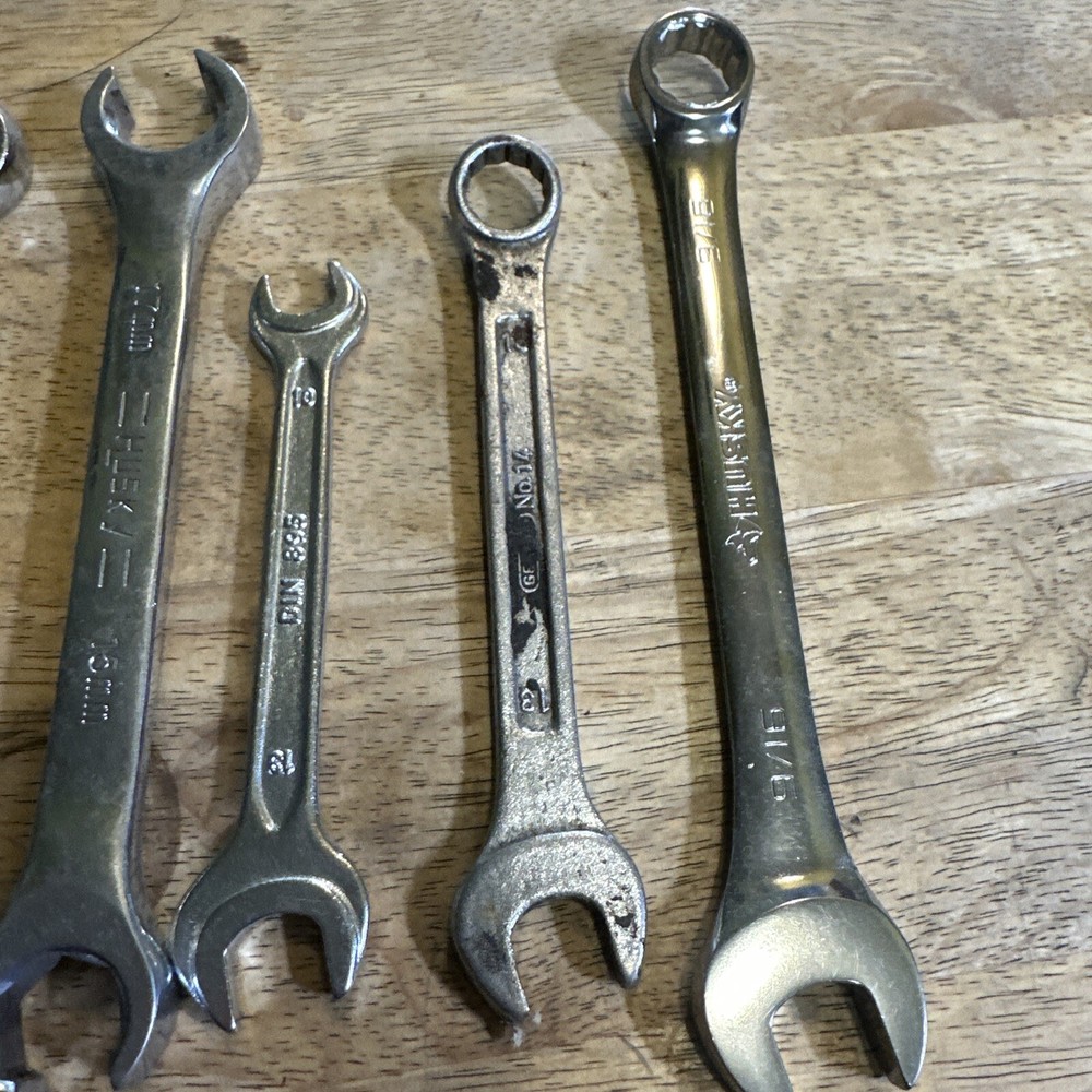 Lot Of 5 Combination Open -end Wrenches