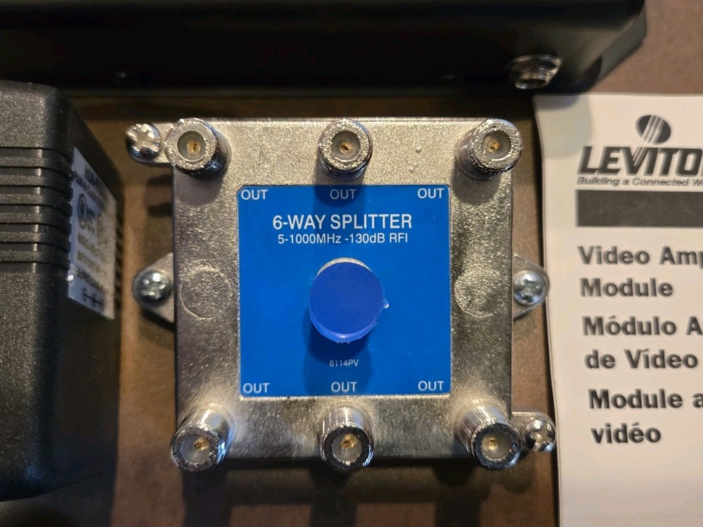 Leviton Video Amplifier Module & 6 Way Splitter