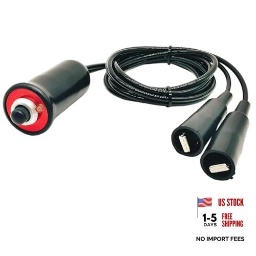 Heavy Duty Remote Starter Switch2V Push Button with 5ft Wire and Alligator 1