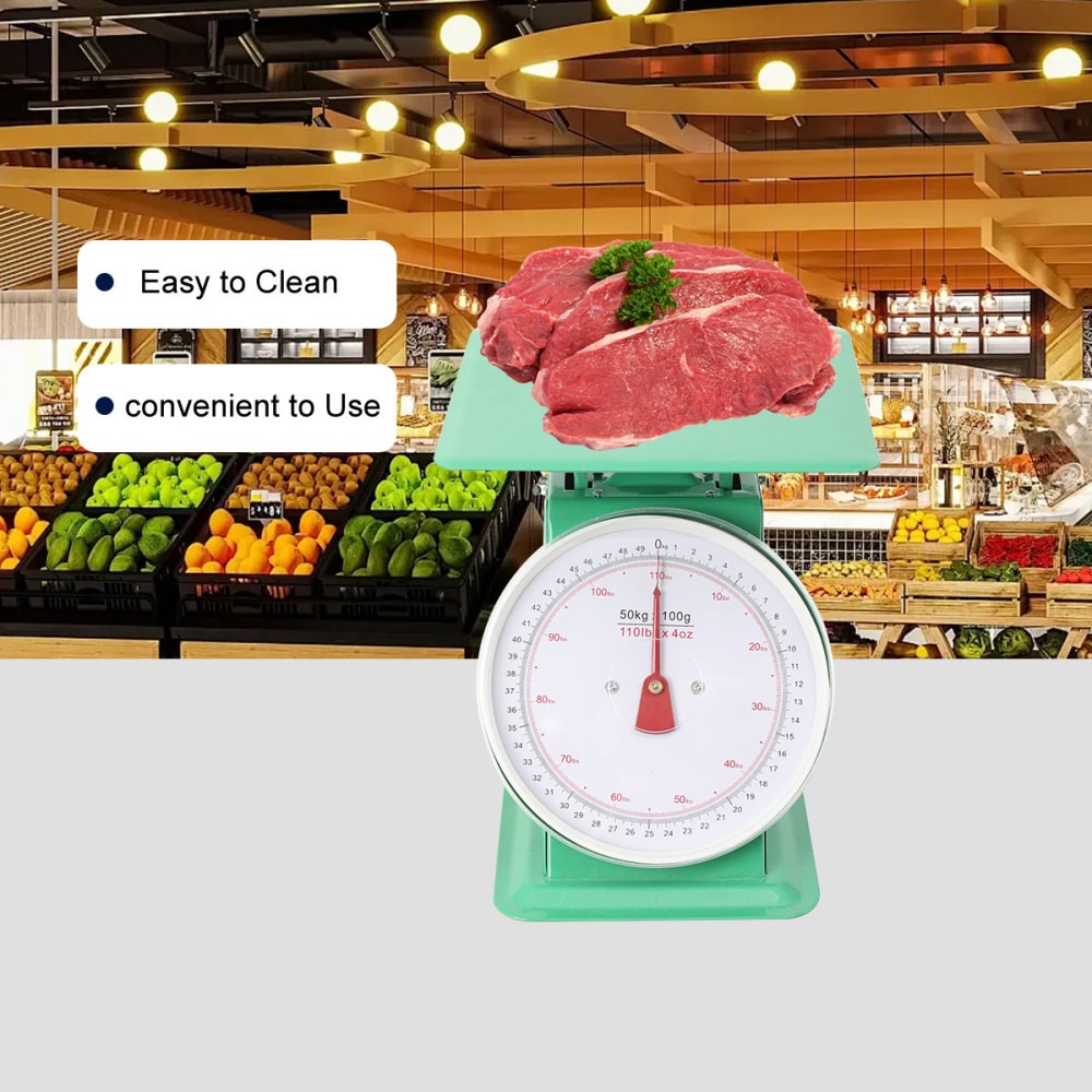 110LBS Mechanical Kitchen Scale,Heavy Duty Portion-Control Mechanical Kitchen
